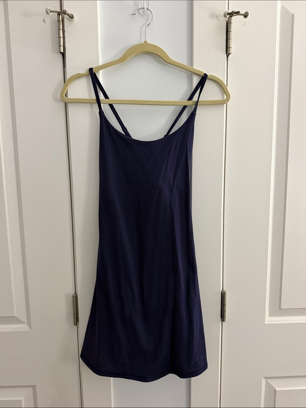 HALARA Navy Double-Spaghetti Exercise Dress